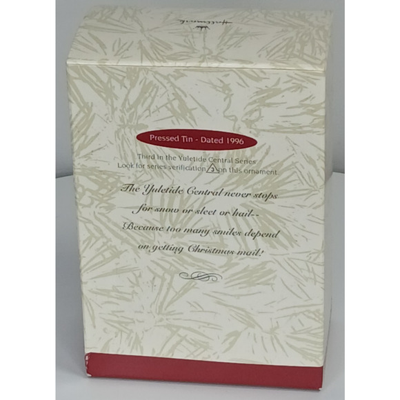 Hallmark Keepsake Ornament Yuletide Central Mail Car Train #3 In Series 1996 - Picture 3 of 11